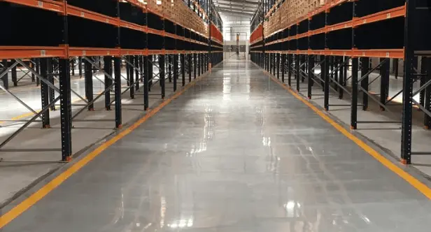 Professional PU floor finish installation by Skyline Infra experts